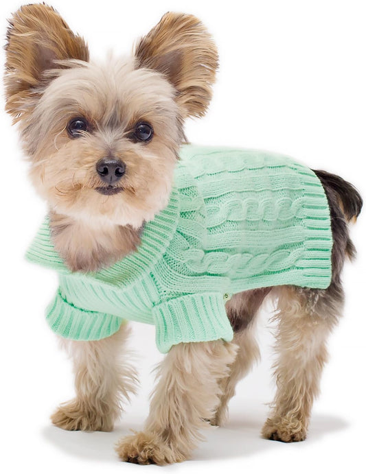 Mint Aran Dog Sweater Size #08 XS