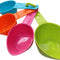 Dog Food Scoop Set of 4 - Plastic Measuring Cups for Dog, Cat and Bird Food (Random Color)