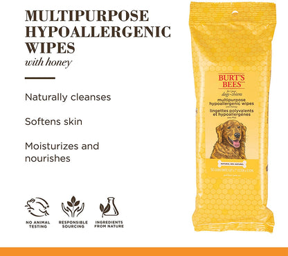 Natural Multipurpose Dog Grooming Wipes | Puppy & Dog Wipes for All Purpose Cleaning | Cruelty Free, Sulfate & Paraben Free, Ph Balanced for Dogs, 150 Count