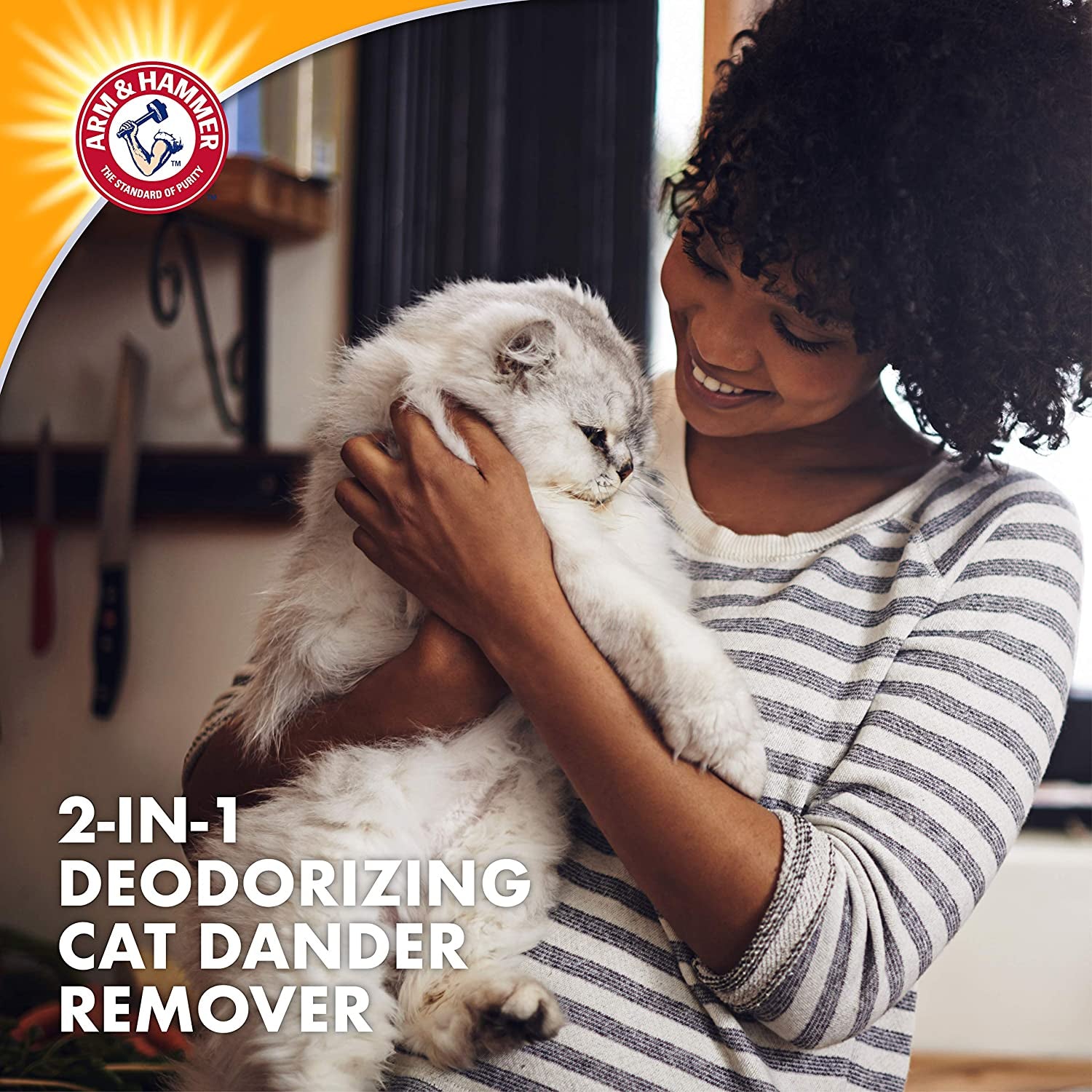 for Pets 2-In-1 Deodorizing & Dander Reducing Foam for Cats - Cat Dander Remover for Cat Dander and Cat Odors with Natural Ingredients and Baking Soda - Moisturize and Deodorize Cat Fur