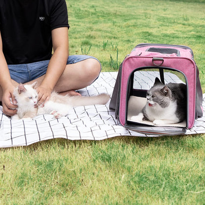 Pet Carrier for Large and Medium Cats, Soft-Sided Pet Carrier for Big Medium Cats and Puppy Dog Carriers Cat Carriers, Pet Privacy Protection Travel Carrier