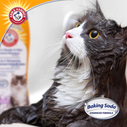 for Pets 2-In-1 Deodorizing & Dander Reducing Foam for Cats - Cat Dander Remover for Cat Dander and Cat Odors with Natural Ingredients and Baking Soda - Moisturize and Deodorize Cat Fur