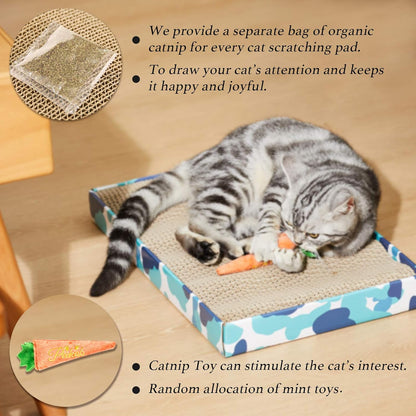 Cat Scratcher Cardboard Reversible Scratching Board Kitty Corrugated Scratching Pad Bed Catnip Included XXL 3PCS